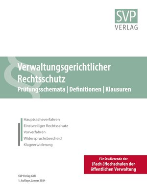 cover image of Verwaltungsgerichtlicher Rechtsschutz
